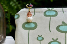 Load image into Gallery viewer, Zippy Pouch // Reclaimed Cream Flower Buds
