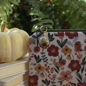 Zippy Pouch // Reclaimed Warm Fall Floral