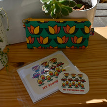 Load image into Gallery viewer, Gift Bundle: My Favorite One card set, sticker, and tulip zippy
