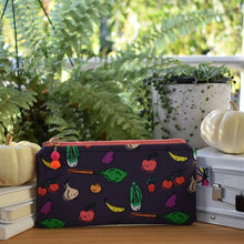 Load image into Gallery viewer, Organic Cotton Zippy Pouch // JKD Veggies Group Photo
