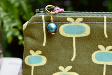 Load image into Gallery viewer, Zippy Pouch // Reclaimed Green Flower Buds
