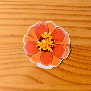 Orange Zinnia // JKD waterproof paper decal