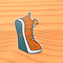 Load image into Gallery viewer, Keep Going Shoe Orange // JKD waterproof paper decal
