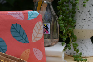 Organic Cotton Cork Strap Wristlet in August Foliage by JKindDesign