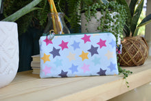 Load image into Gallery viewer, Organic Cotton Zippy Pouch // JKindDesign Coat Room Stars in Chalk

