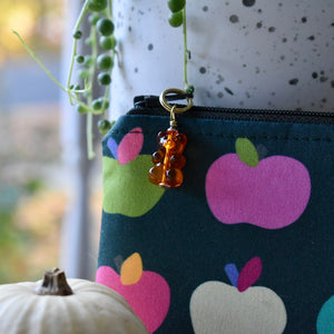 Organic Cotton Zippy Pouch in Apples by JKindDesign